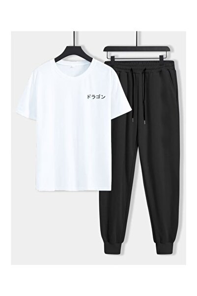 LAVİTTA Fashionable casual set: comfortable cut black trousers with a colored...