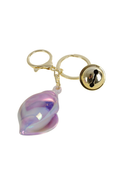 KESKİN SOUND Sea Shell Shiny Keychain Purple