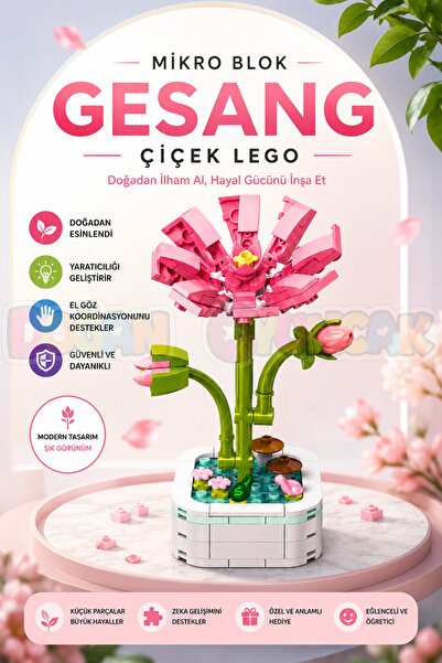 Doğan Oyuncak Dünyası Mikro Blok Gesang Çiçek Lego - Lego Setleri Mini Lego -...
