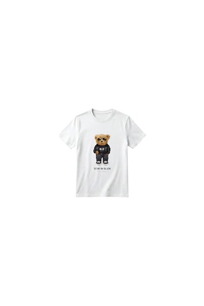 ERDEM KIDS تي شيرت قطني كاجوال بأكمام قصيرة وياقة دائرية مطبوعة للجنسين من ال...