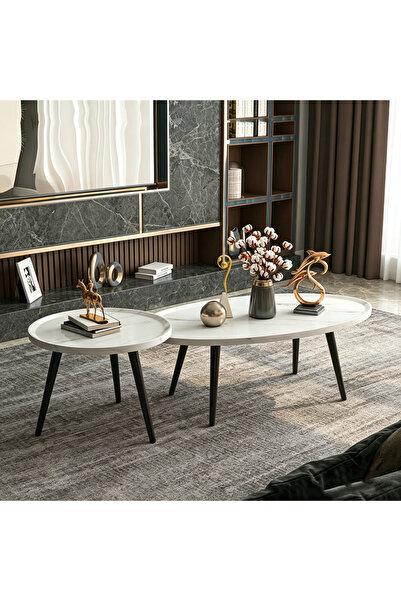 GGEROU 2 Set Living Room Table,Combination Coffee Table,Tea Table Suitable Fo...
