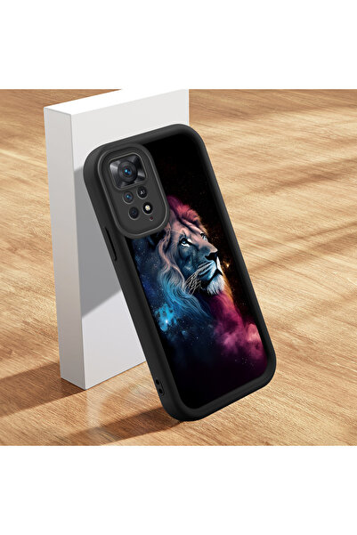 SLIMFELT Redmi Note 11 Pro 4G/5G Uyumlu Yüksek Kalite Aslan Desenli Kılıf, Ta...