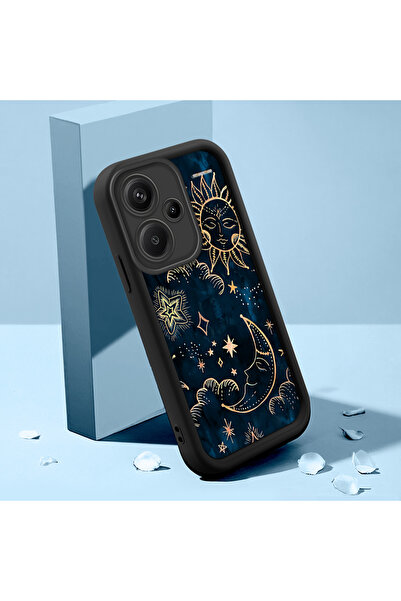 SLIMFELT Redmi Note 13 Pro Plus+ 5G Uyumlu Yüksek Kalite Güneş Ay Yıldız Dese...