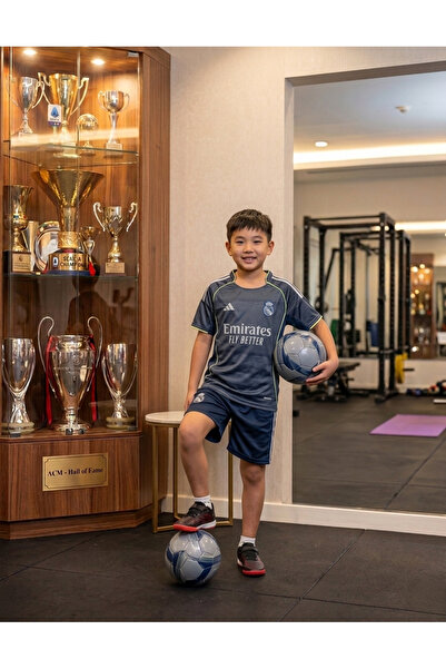 Rima Fashion Children's Navy Blue Top and Shorts Sports Set - Fashionable Design