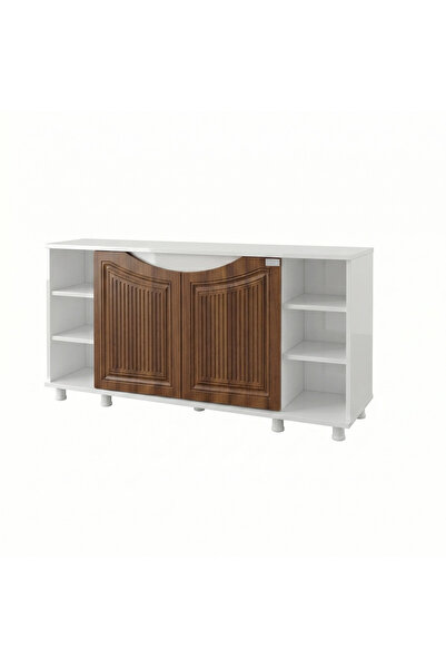 Kanki Pet WESTERN 12050-BCV1 Akvaryum Sehpası 120x50x69 cm Beyaz - İtalyan Ce...