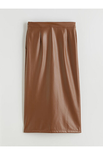 LC Waikiki Buy Zippered Leather Look Pencil Skirt