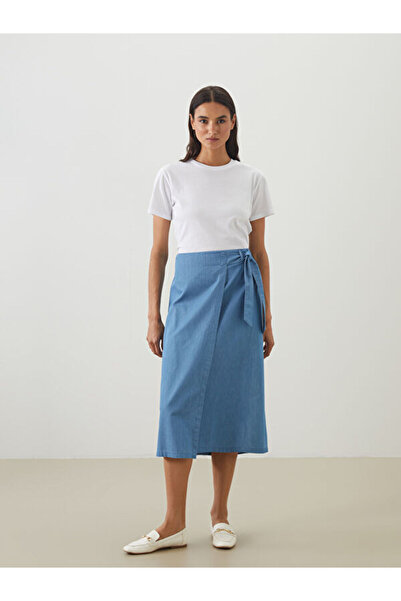 LC Waikiki Women's Jeans Skirt with Elastic Waist