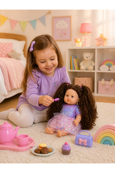 35 Cm Konuşan Çantalı Elara Bebek (Et Bebek)
