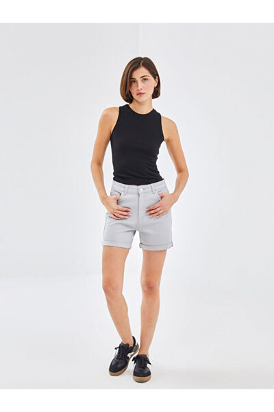 LC Waikiki شورت جينز نسائي من Mom Fit