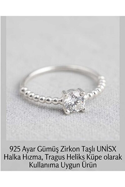 Lunexa 925 Ayar Gümüş Zirkon Taşlı Unisex Küpe Hızma Minimal Şık Modern Tasar...