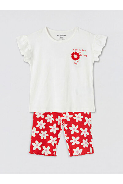 LC Waikiki Esvab • Modern & Distinctive Floral Embroidered Short Sleeve Girls...