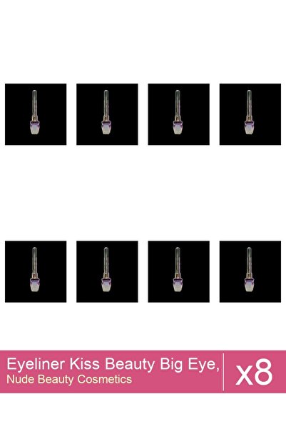 Makeup Set 8x Eyeliner Kiss Beauty Big Eye, negru