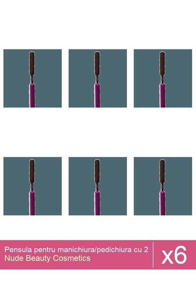 Makeup Set 6x Pensula pentru manichiura/pedichiura cu 2 capete