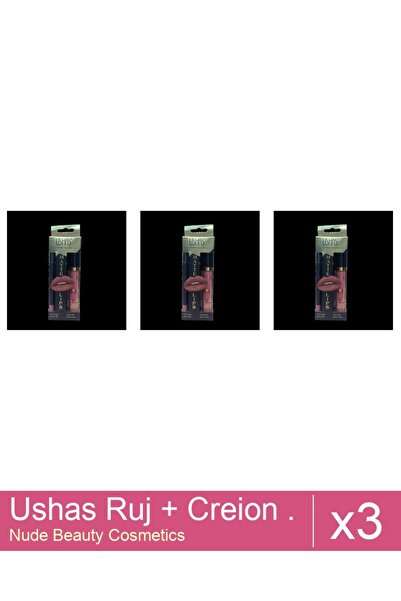 Makeup Set 3x Ushas Ruj + Creion . nr 15