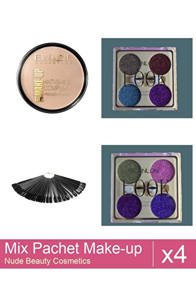 Makeup Set Mix 4 products Makeup Palettes: Glitter eyeshadow palette, Scanlon...