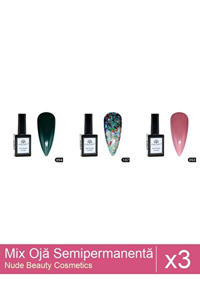 Makeup Set Mix 3 produse Nail Oja: Oja semipermanentă Global Fashion, Gel pol...