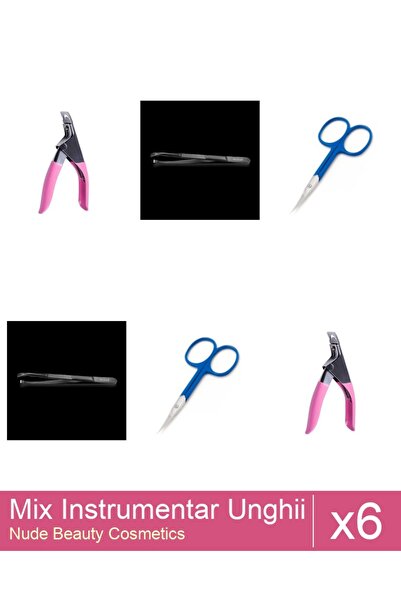 Makeup Set Mix 6 produse Forfecute: Penseta profesionala neagra subtire - One...