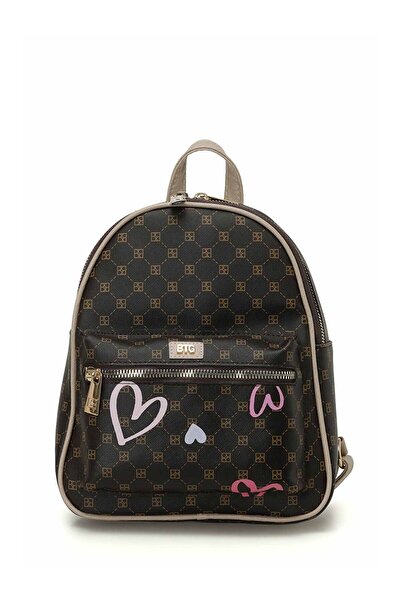 LC Waikiki Nevavm Farkıyla Mng Kalp Bsk Srt 4Pr Brown Multi Women's Backpack