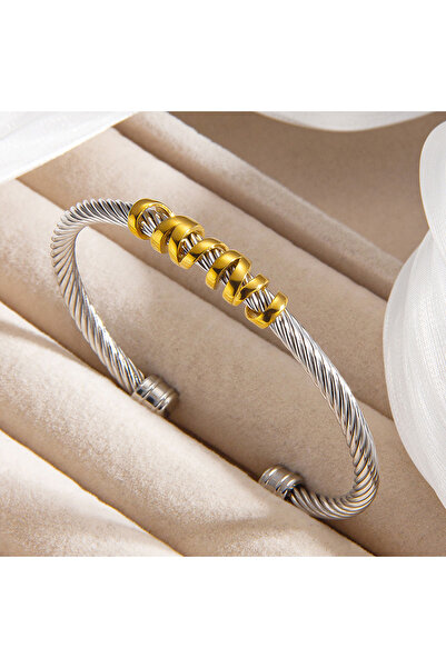 Choice6 20 1pcs Stainless Steel Gold-plated Bangle Trendy Retro Hip-hop Style...