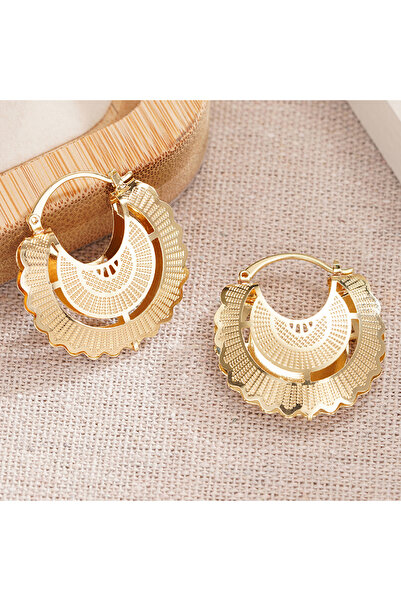 Choice3 E4520 Huitan Hollow Out Women Hoop Earrings Wedding Party Daily Engag...