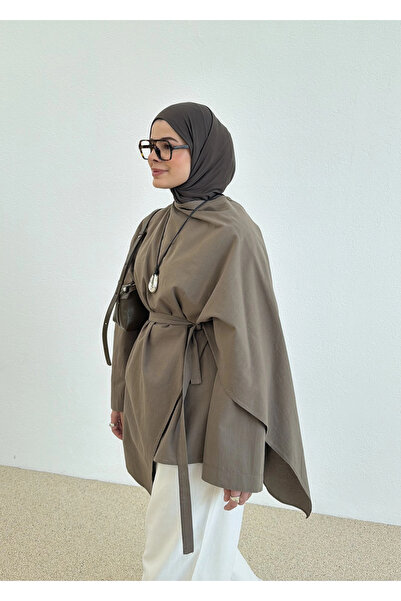 MODA AKSA 5479 FULAR DTY KETEN TUNİK HAKİ