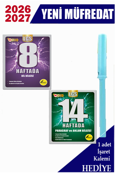 Rüştü Hoca 8 Haftada LGS Dil Bilgisi ve 14 Haftada LGS Paragraf ve Anlam Bilg...
