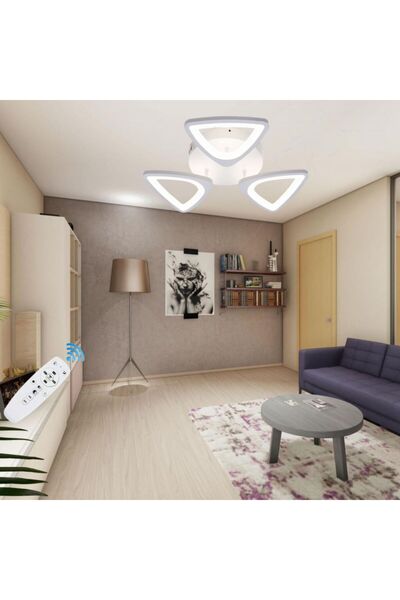 DELIGHT LUSTRA LED DIMABILA 50W CU 3 BRATE 3 CULORI+IR 450mm x 85mm