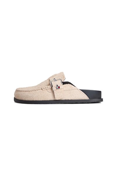 Tommy Hilfiger Comfort Suede Kadın Bej Terlik (EN0EN03038-AES)