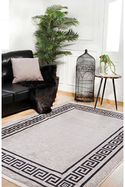halinet Halı.Net Anthracite Modern Washable Non-Slip Living Room Carpet Haln-...