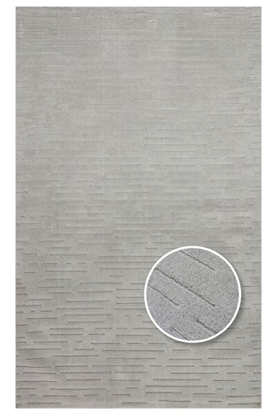 halinet Halı.Net Gray Modern Washable Non-Slip Living Room Carpet Eco-Missori...