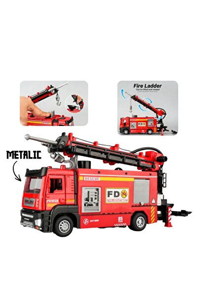 KidProtect Masina Pompieri Metalica Jucarie Pentru Copii Fire Engine, Sunete,...