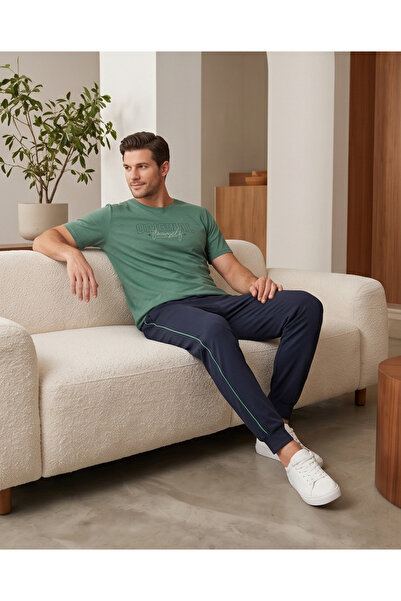 Hirazenmoda طقم بيجامة رجالي بأكمام قصيرة من Over Sleep