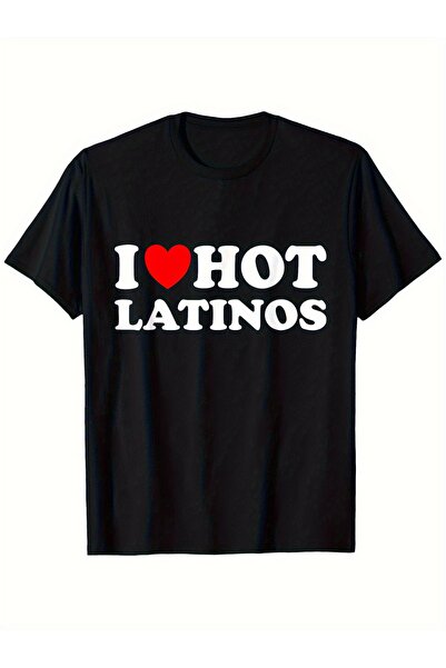 Soft Luxe تي شيرت للبالغين من الجنسين بطبعة "I Love Sexy Latinos"