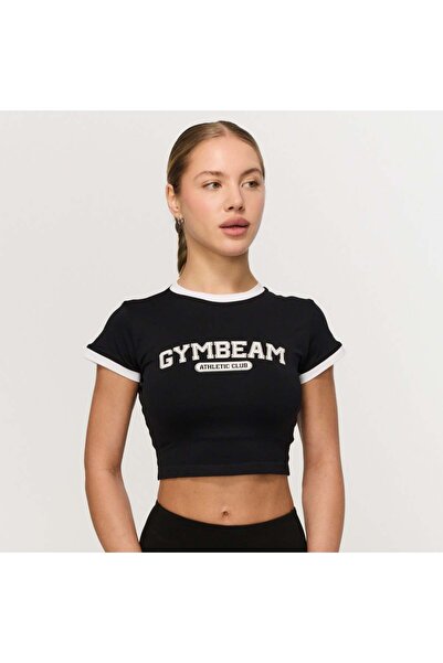 GymBeam Tricou Varsity de damă negru XL