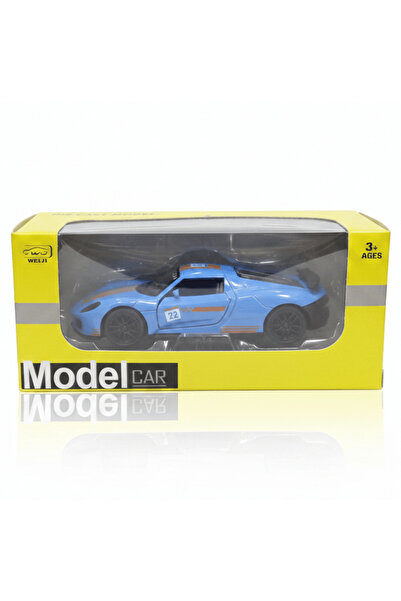 WJ Die-Cast Model Car 1:36 Scale – Blue Sports Car (Ages 3+)