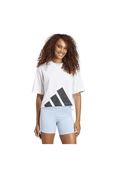 adidas Tricou de damă cu mânecă scurtă, stil boyfriend, cu logo mare, esenția...