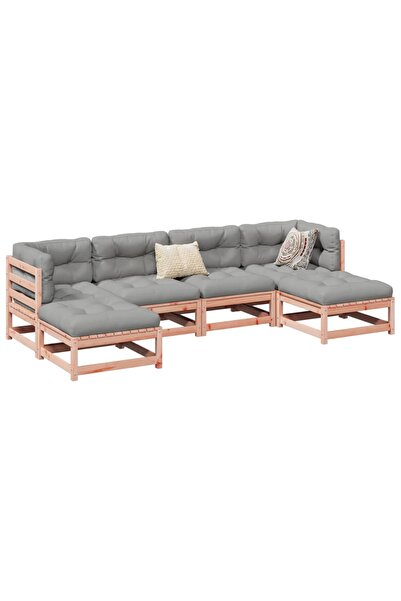 vidaxl Set canapele gradina, 6 piese, lemn masiv brad douglas