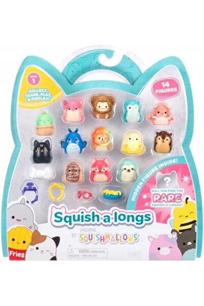 Squishmallows Squish a longs 14 Figür + Yüzük Setİ - Seri 1