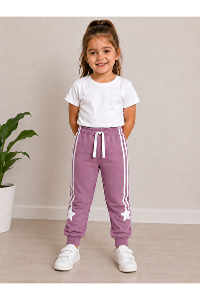 Mışıl Kids Mişil 13503-26 Girls' Star Detailed Pants with Elastic Leg, Comfor...