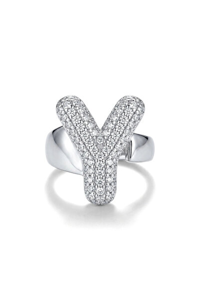 h&b design jewel خاتم من الفولاذ على شكل حرف Y