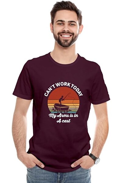 not تي شيرت للجنسين بتصميم مطبوع (لا يمكنني العمل اليوم لأن أذرعي في جبيرة) |...