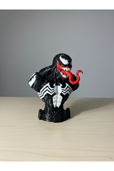 Riva Self Venom Büst Figür - 12 cm Çok Renkli 3D Baskı Marvel Örümcek Adam Dü...