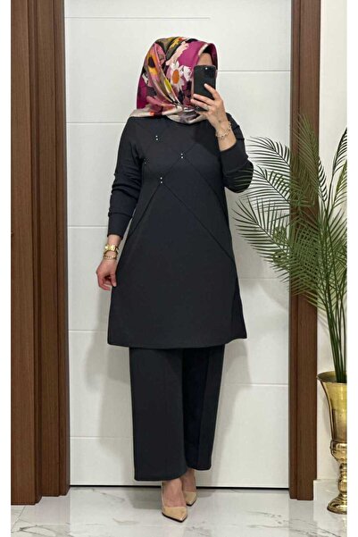 MODA ALMİRA F14 K 120 ANTRASİT ÇİMALI TAŞLI İKİLİ TAKIM