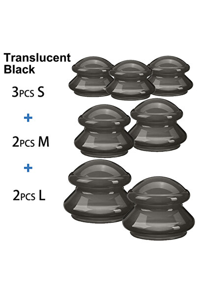 Choice Transparent Black 7PCS Cupping Therapy Sets Silicone - Cupping Therapy...