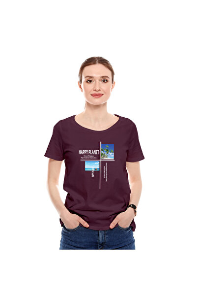 not Unisex Printed Design T-Shirt (Happy Planet)| For Couple | Round Neck Regular Fit T-shirt