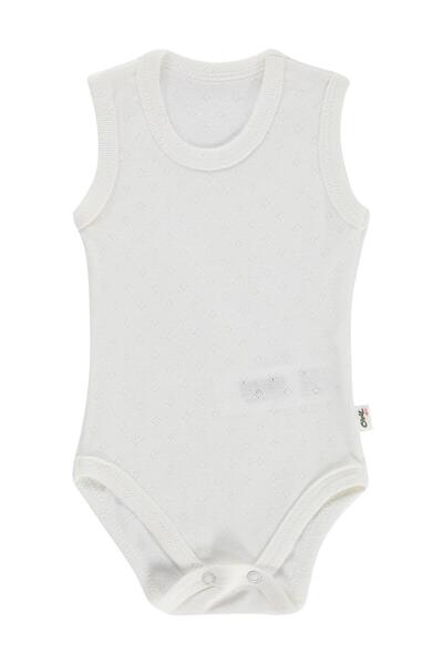 Civil Baby Jacquard 3-36 luni cu închidere cu capse - Alb