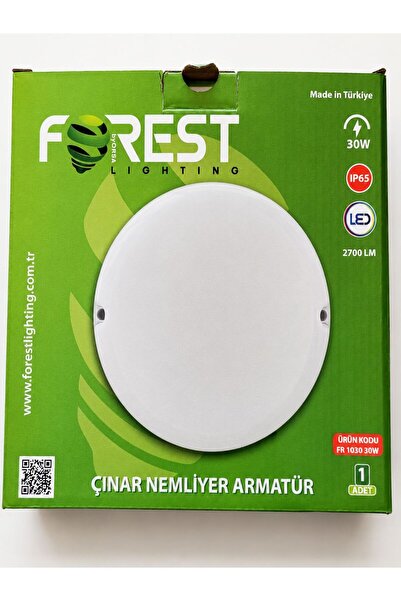 Forest Çınar 30W Sıva Üstü Led Nemliyer Armatür IP65 Beyaz Işık