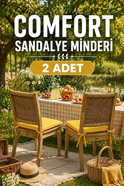 sevilya Udoban jastuk za stolicu od 2 delova, vezan, posebno prošiven, od pam...