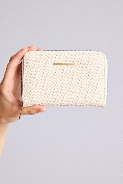 DeFacto Women's Faux Leather Knitted Textured Wallet H6784Axns