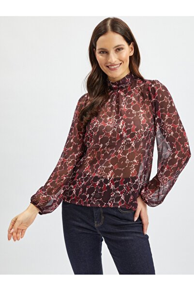 ORSAY Bluză de damă bordo cu model